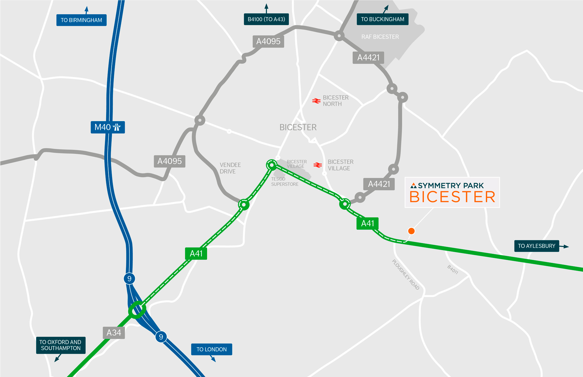 Bicester Location map