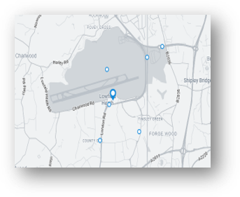 Gatwick Distribution Point Location map