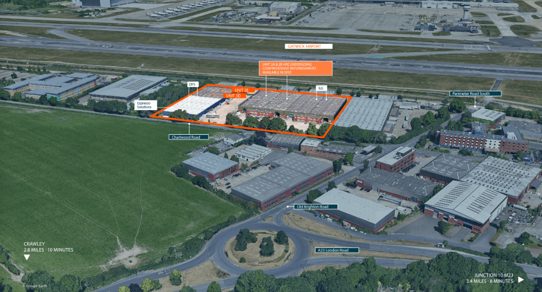 Crawley - Gatwick Gate Industrial Estate Location map