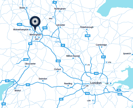 Birmingham Location map
